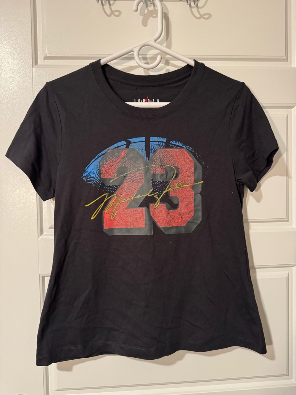 NWT Nike Air Jordan Slim Fit Michael Jordan Signature Cotton Tee, Black, Size M
